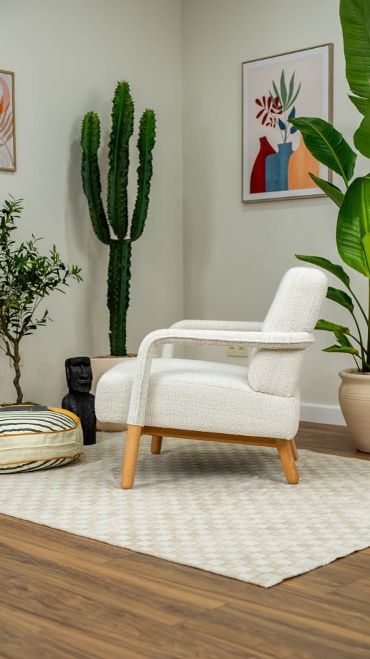 Hygge Berjer Bukle Arjantin Beyazı
