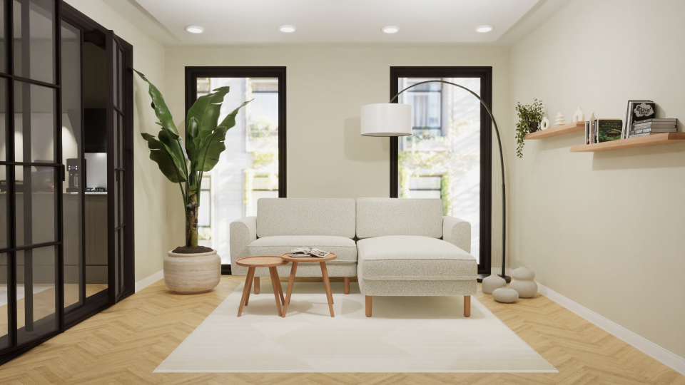 Mini Köşe - Fitilli - Bukle - Arjantin Beyazı - İskandinav Kol