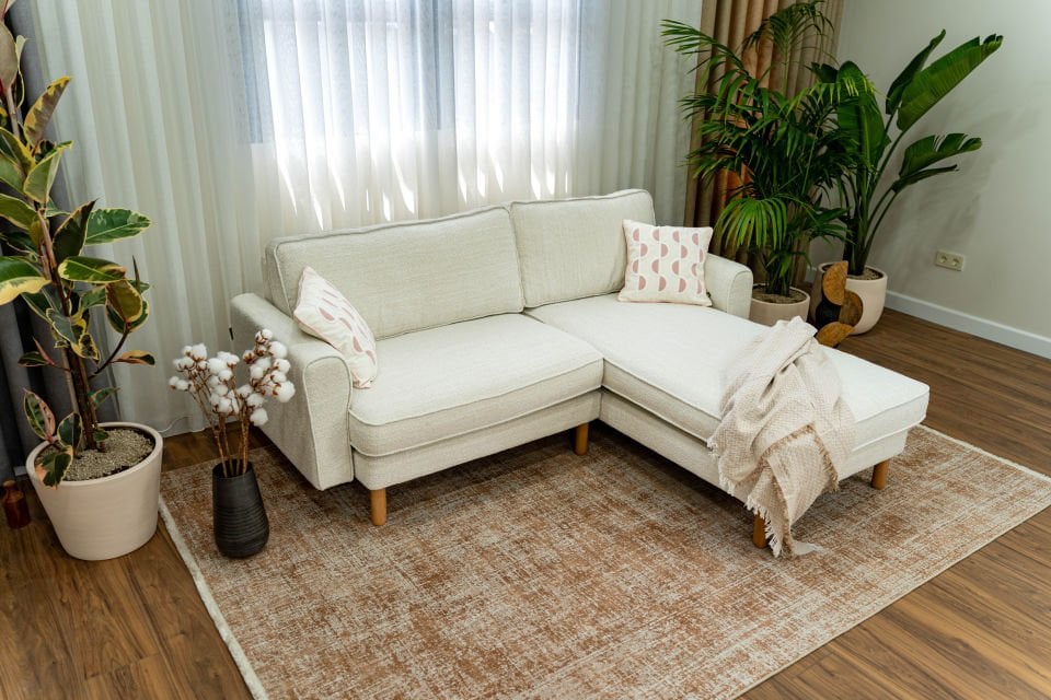 Mini Köşe - Fitilli - Bukle - Arjantin Beyazı - İskandinav Kol