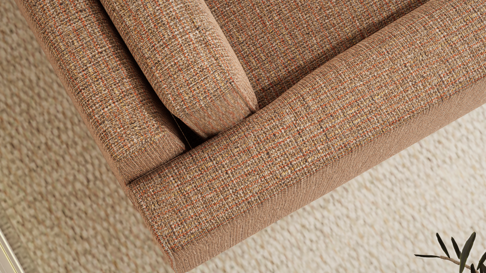 Loveseat - Fitilli - Keten - Urartu - İskandinav Kol
