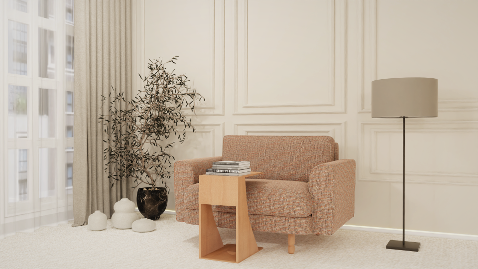 Loveseat - Fitilli - Keten - Urartu - İskandinav Kol