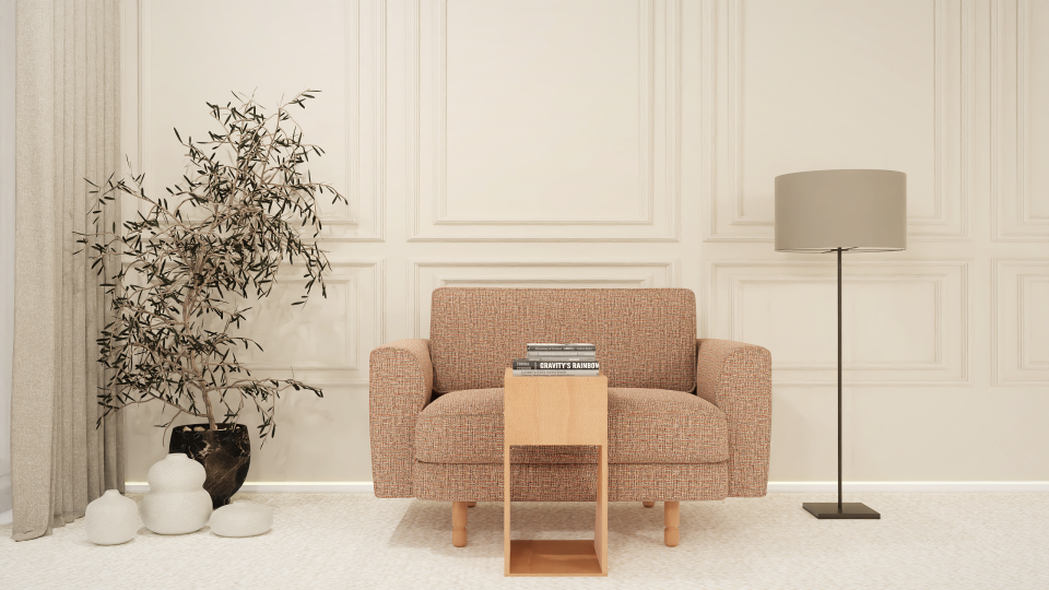 Loveseat - Fitilli - Keten - Urartu - İskandinav Kol