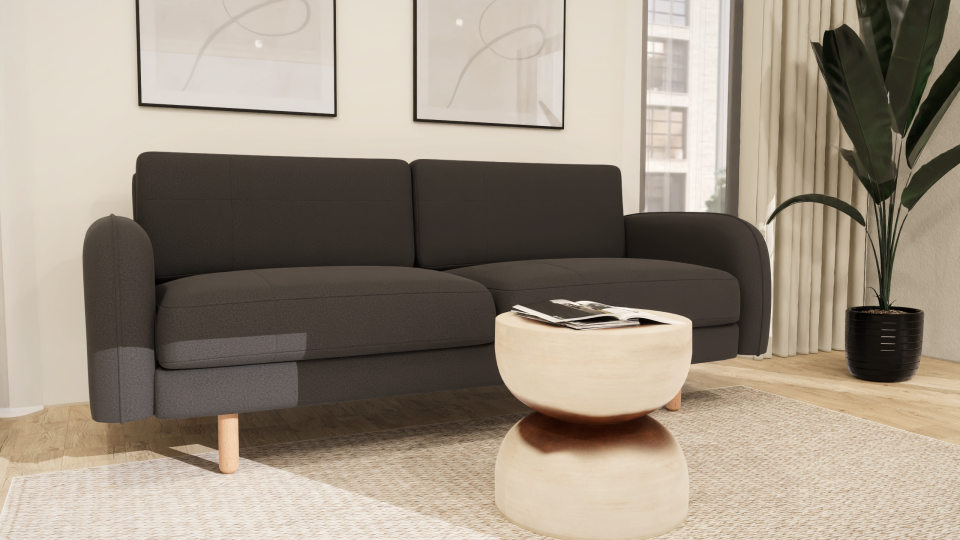 Üçlü - Dikişli - Mikro Kadife - Prestij Grisi - Post Modern Kol