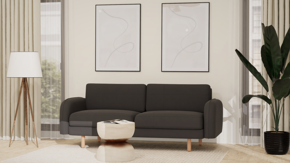 Üçlü - Dikişli - Mikro Kadife - Prestij Grisi - Post Modern Kol