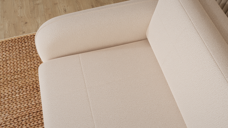 Üçlü  - Makro Kadife - Işık Beyazı- Post Modern Kol