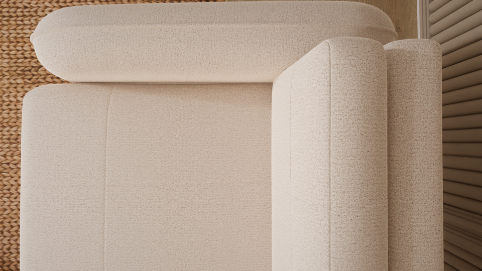 Üçlü  - Makro Kadife - Işık Beyazı- Post Modern Kol