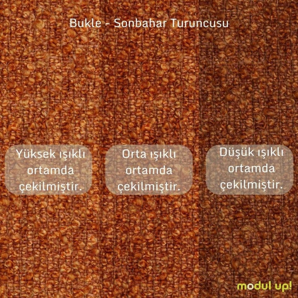 Hygge Berjer Bukle Sonbahar Turuncusu