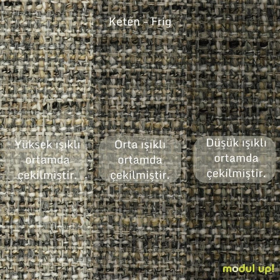 3x3x1 Takım - Fitilli - Keten - Frig - İskandinav Kol