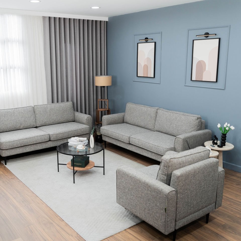 3x3x1 Takım - Fitilli - Keten - Frig - İskandinav Kol