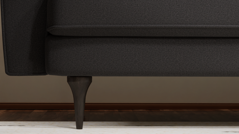 3x3x1 Takım - Fitilli - Mikro Kadife - Prestij Gri - İskandinav Kol