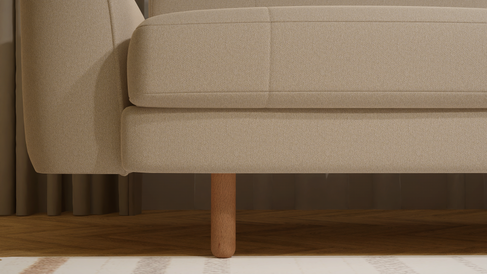 3x3x1 Takımı - Dikişli - Mikro Kadife - Aspendos Beji - İtalyan Kol