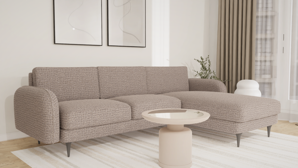 Midi Köşe - Fitilli - Keten - Frig - Post Modern Kol