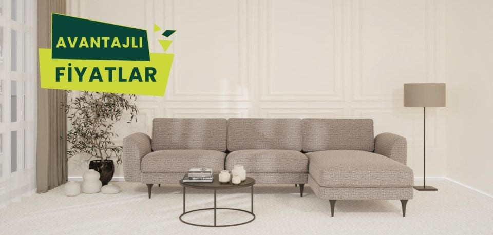 Maxi Köşe - Fitilli - Keten - Frig - İtalyan Kol