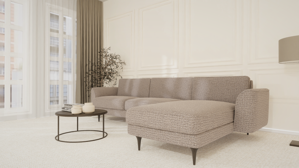 Maxi Köşe - Fitilli - Keten - Frig - İtalyan Kol