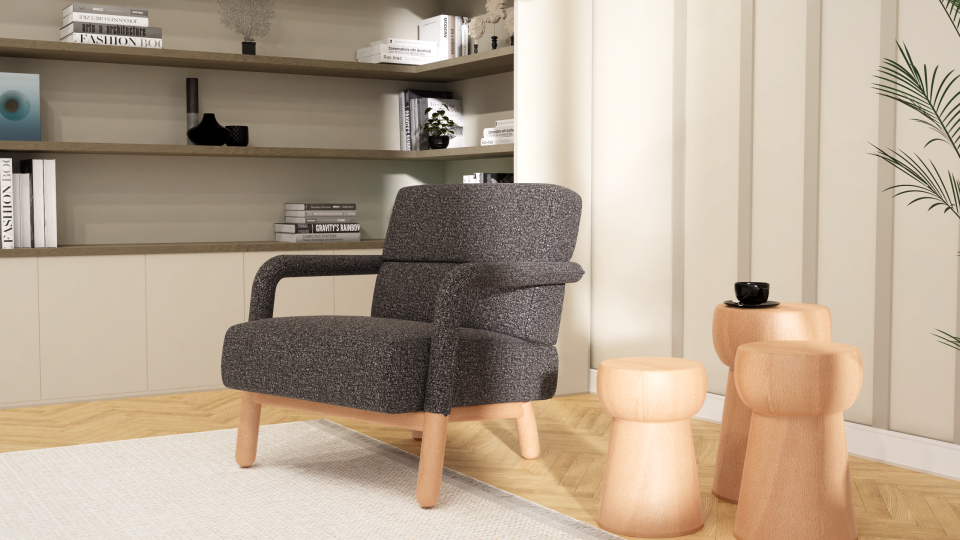 Hygge Berjer Bukle Koala Grisi