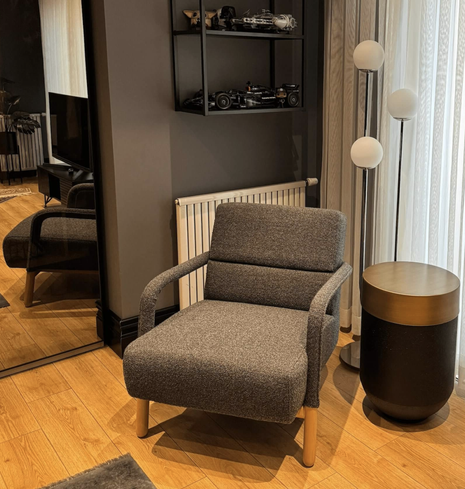 Hygge Berjer Bukle Koala Grisi