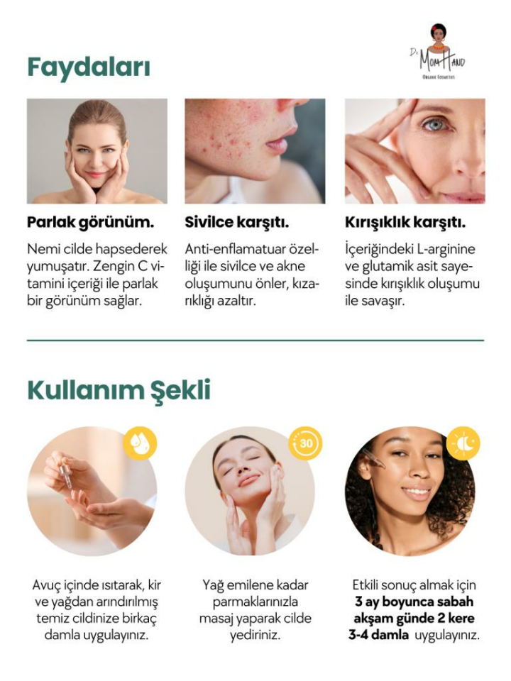 C Vitamini, Antioksidan Deposu Marula Yağı %100 Saf, Soğuk Sıkım 30ml