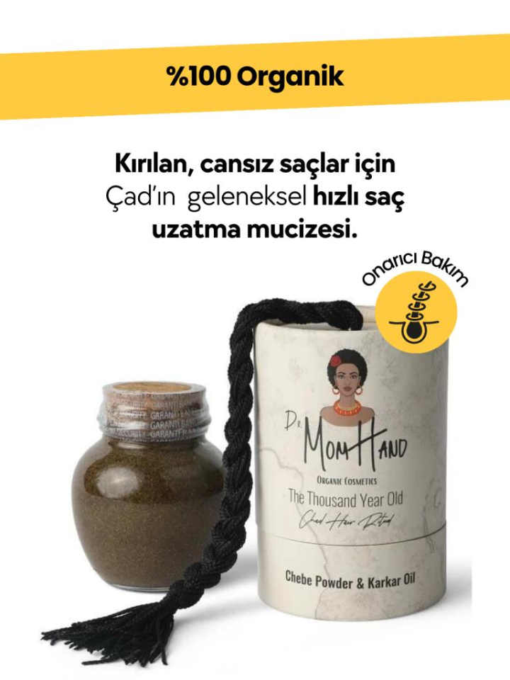 Doğal Chebe Powder & Karkar Butter (Saç Güçlendirici) %100 Saf, 200ml