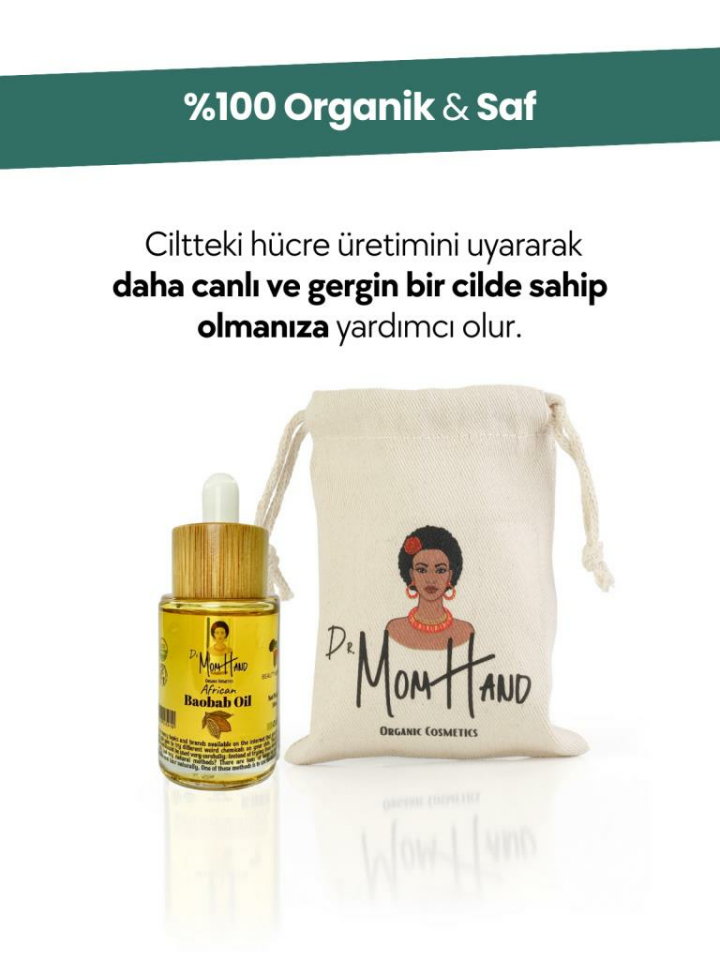 Organik Vahşi Baobab Yağı %100 Saf, Soğuk Sıkım 30ml