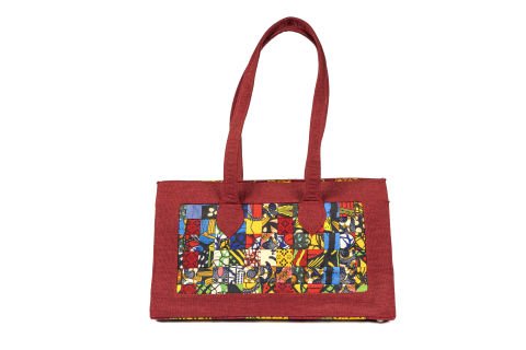 PATCHWORK SEPET ÖRGÜ KANVAS ÇANTA
