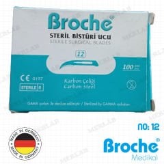 Broche No: 12 Steril Bistüri Ucu 100'lü Kutu
