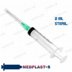 Medplast-S İğneli 2 ml Steril Şırınga 10'lu Paket