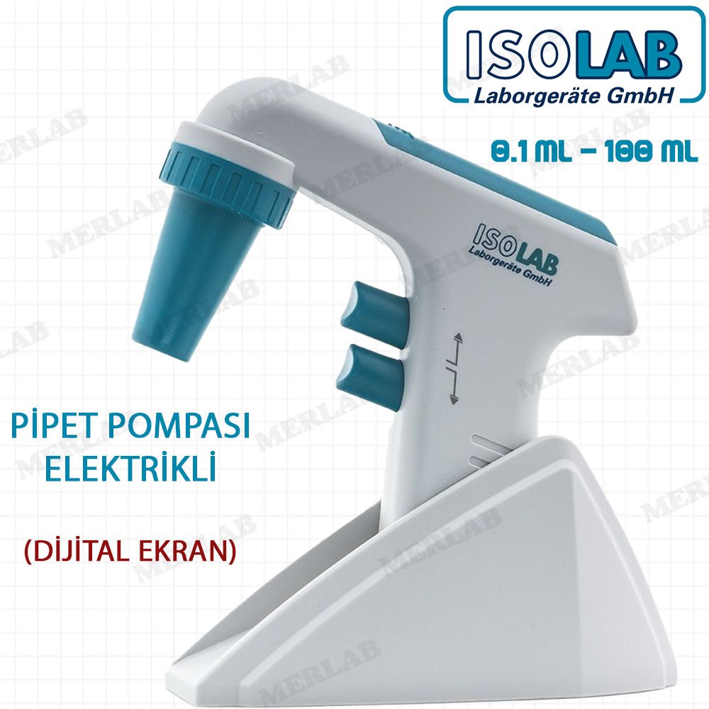 ISOLAB Dijital Ekran Elektrikli Pipet Pompası 0.1-100 ml