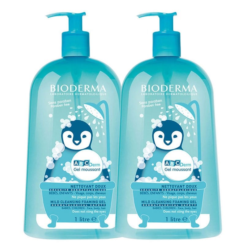 Bioderma Abcderm Foaming Cleanser 2 x 1 Litre