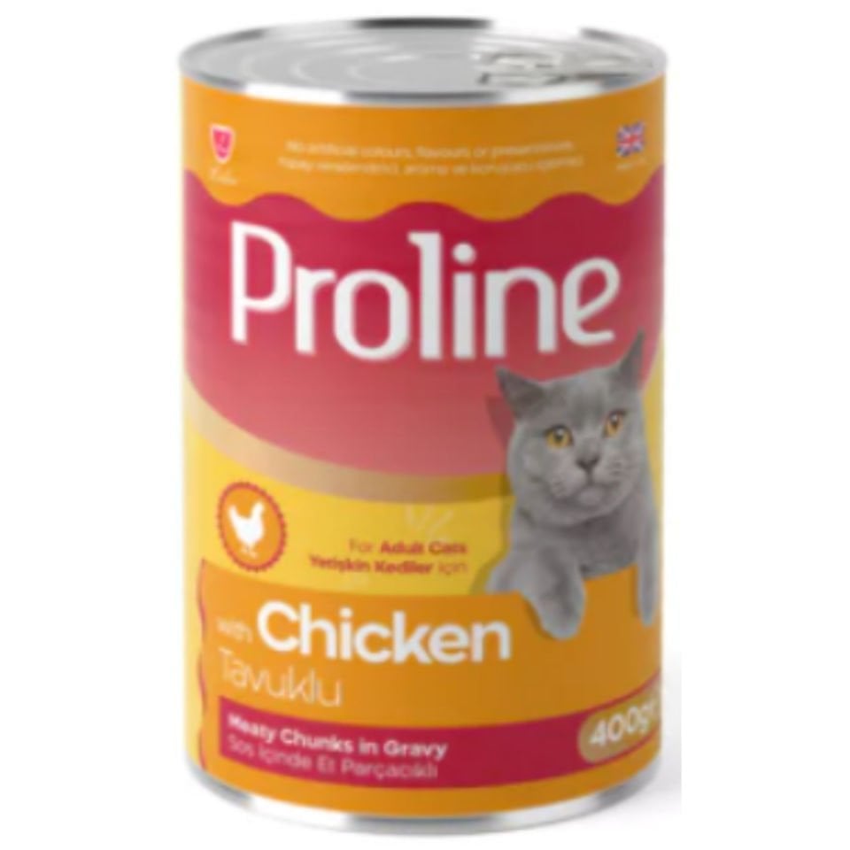 Proline Sos İçinde Parça Tavuk Etli Yetişkin Kedi Konservesi 400gr