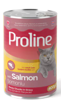 Proline Sos İçinde Parça Somon Etli Yetişkin Kedi Konservesi 400gr