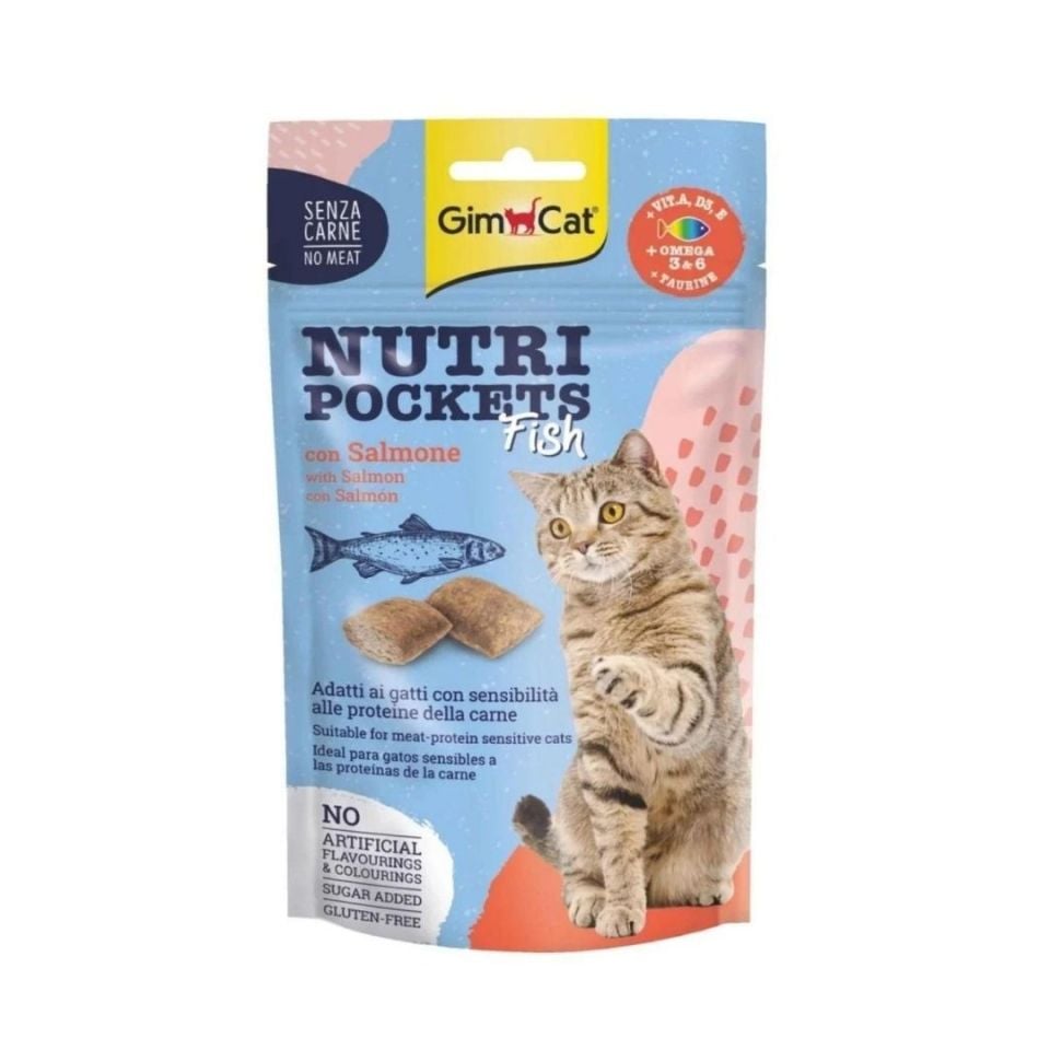 GimCat Kedi Ödül Tableti Np Fish With Salmon 60 Gr