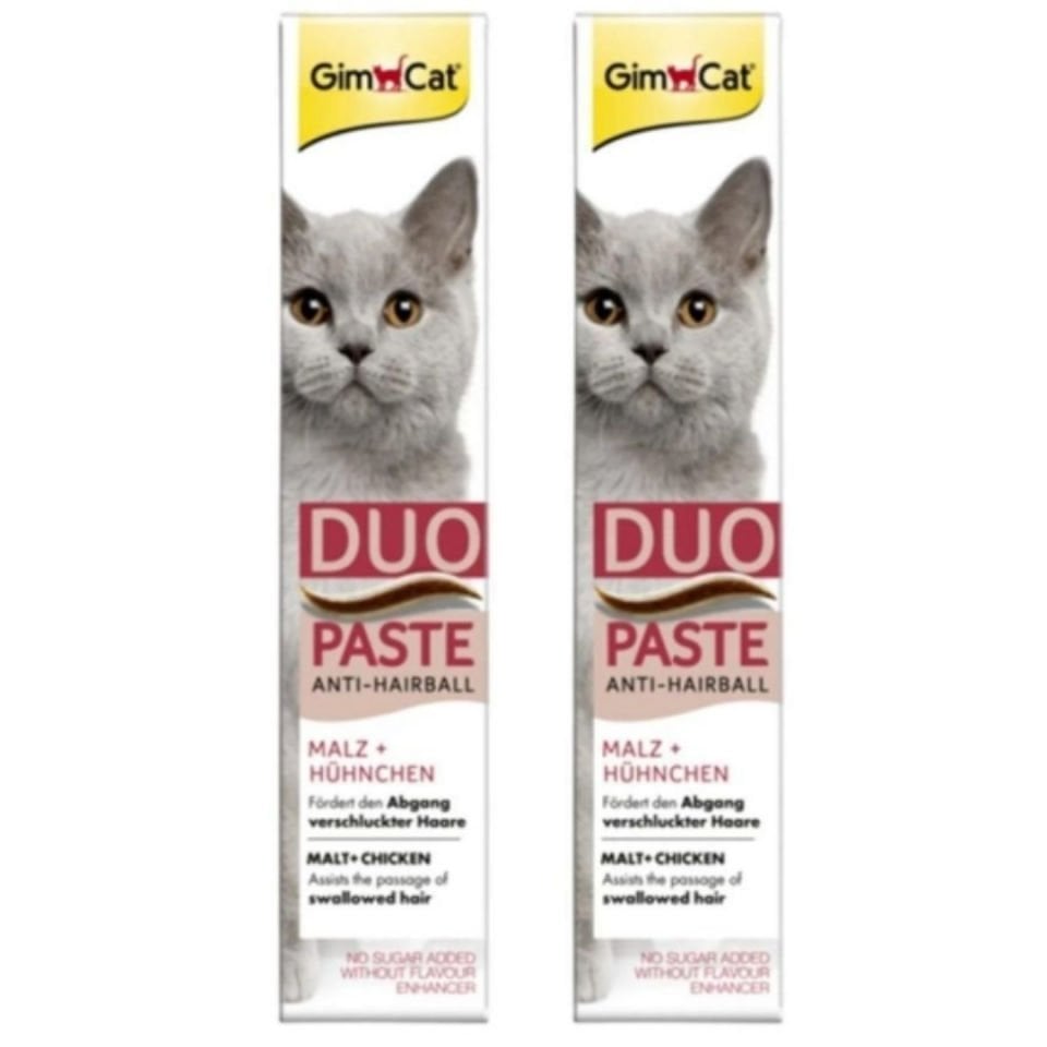 GimCat Anti-Hairball Duo Paste Tavuk + Malt Kedi Macunu 50 Gr x 2 Adet