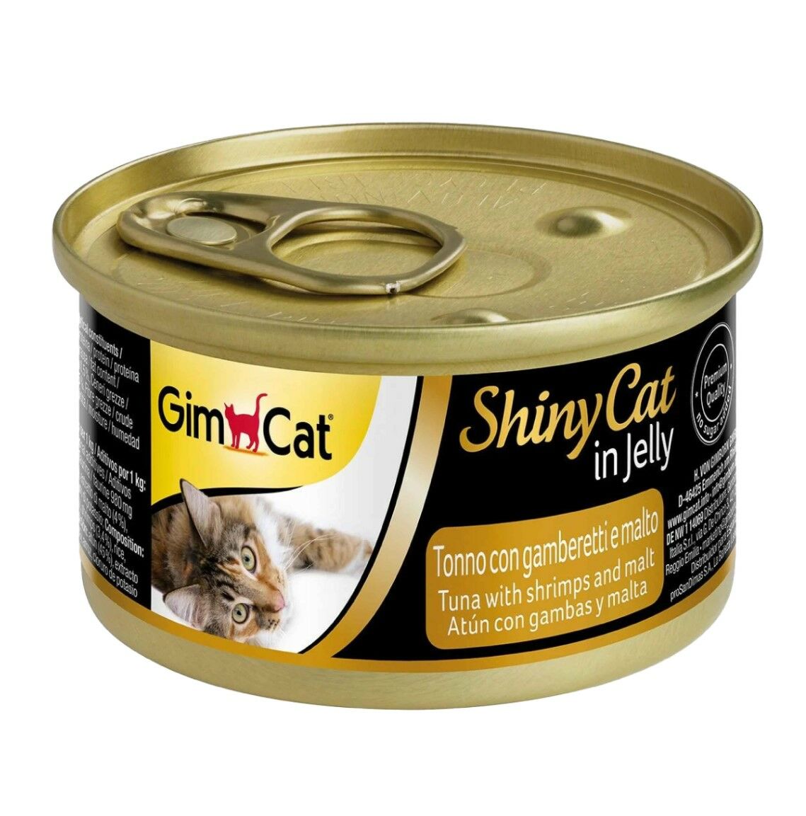 GimCat Shinycat Konserve Kedi Maması - Tuna Balıklı Karidesli Malt Özlü 70gr