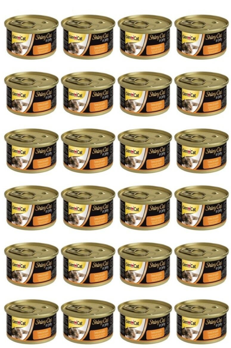 GimCat Shinycat Konserve Kedi Maması - Tuna Balıklı Tavuklu 70gr x 24 Adet