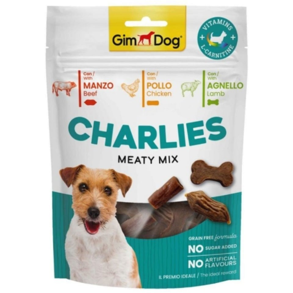 Gimdog Charlies Meaty Mix Sığır Etli, Tavuklu, Kuzu Etli Köpek Ödülü 70Gr