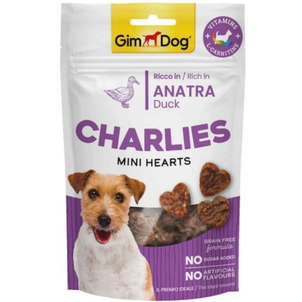 Gimdog Charlies Mini Hearts Ördekli Köpek Ödülü 70Gr