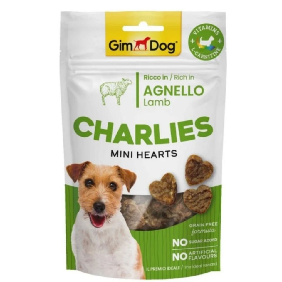 Gimdog Charlies Mini Hearts Kuzu Etli Köpek Ödülü 70Gr