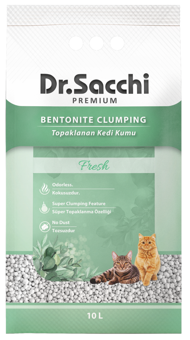 Dr.Sacchi Fresh Bentonit Kedi Kumu 10 Lt