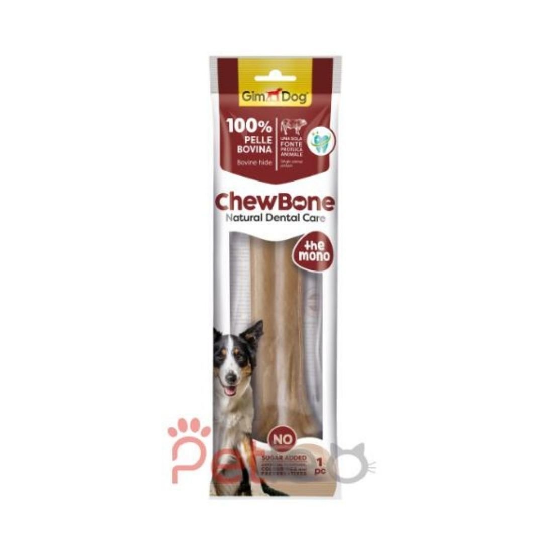 GimDog Chew Bones Press Köpek Çiğneme Kemiği 10'' 210 Gr 1'li Naturel