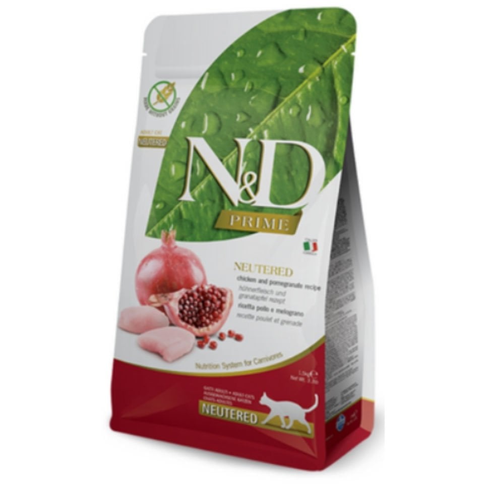 N&D Tahılsız Tavuklu Narlı Kısırlaştırılmış Kedi Maması 1.5kg