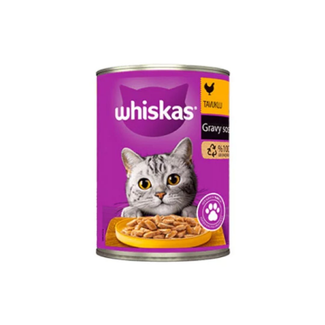 Whiskas Sos İçinde Tavuklu Yetişkin Kedi Konservesi 400gr