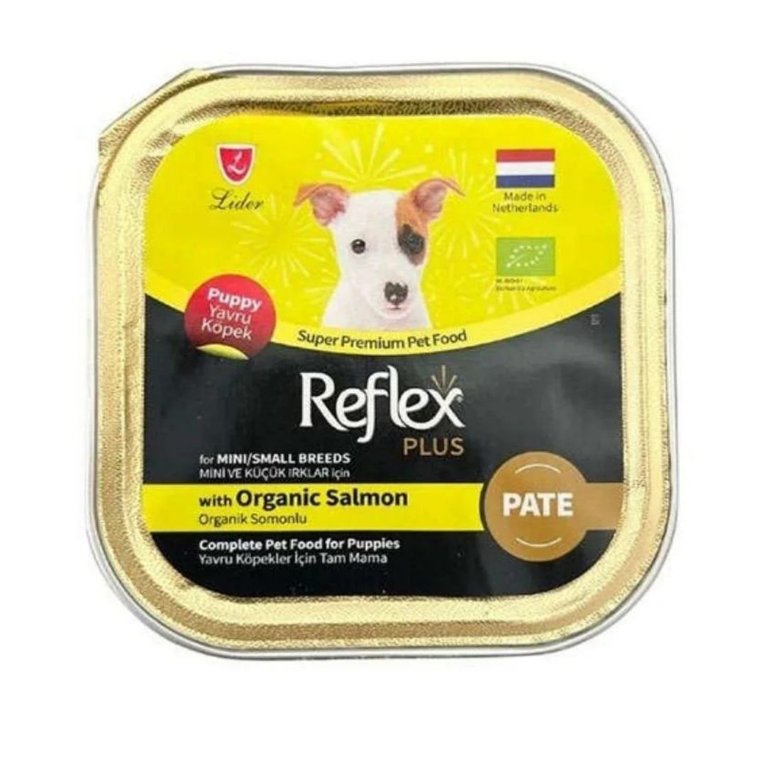 Reflex Plus Puppy Pate Organik Somonlu Küçük Irk Yavru Köpek Yaş Maması 85 Gr