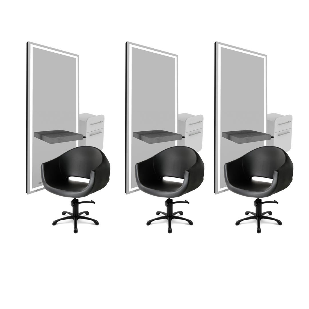 3'lü Stone Wall Basic + 3 Adet Evo Black Kl + 3 Adet Basic Cabinet