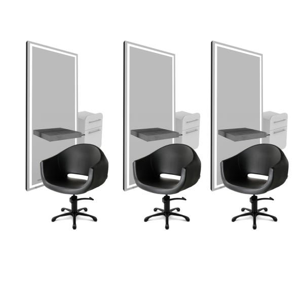 3'lü Stone Wall Basic + 3 Adet Evo Black Kl + 3 Adet Basic Cabinet