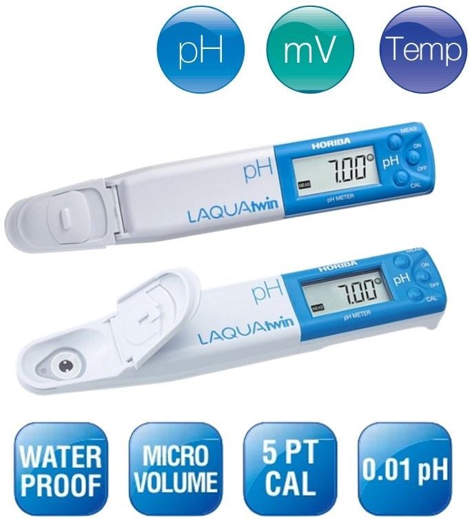 HORIBA LAQUAtwin pH-33 Kalem Tip pH Metre | 0.00...14.00 pH / 0.01 pH | 0... 50 °C / 0.1 °C