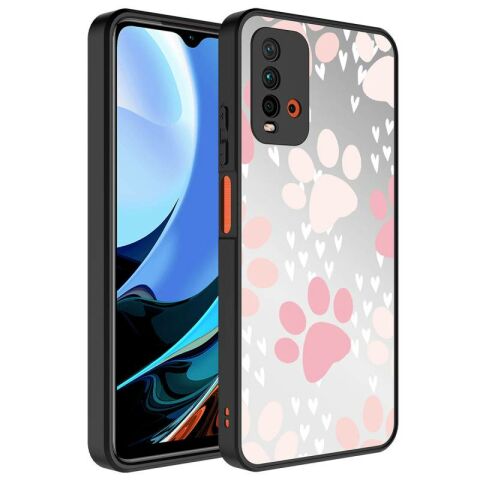 Xiaomi Redmi Note 9 4G Kılıf Aynalı Desenli Kamera Korumalı Parlak Patinda Mirror Kapak