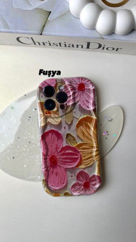 iPhone Çiçek Desenli Holy Puffy Kılıf