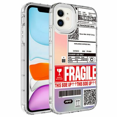 Apple iPhone 12 Kılıf Kamera Korumalı Renkli Desenli Sert Silikon Patinda Korn Kapak