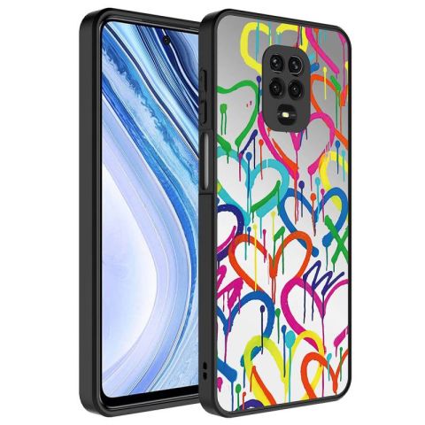 Xiaomi Redmi Note 9S Kılıf Aynalı Desenli Kamera Korumalı Parlak Patinda Mirror Kapak