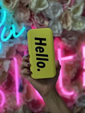 Apple iPhone Kamera Kızaklı Premium Telefon Kılıfı - Hello